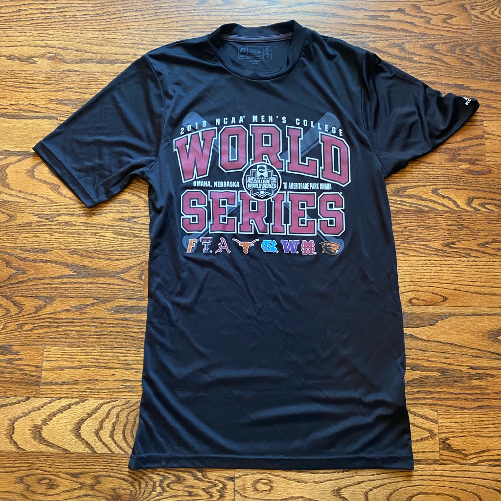 Never Worn 2018 College Mens World Series Tee